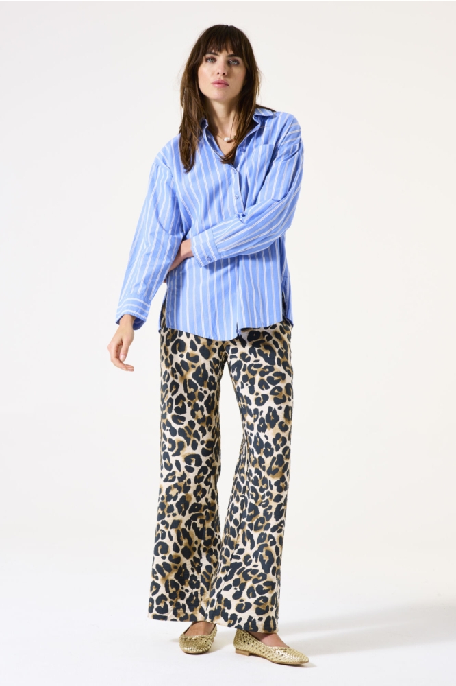 GESTREEPTE BLOUSE H50031 4814 PROVENCE